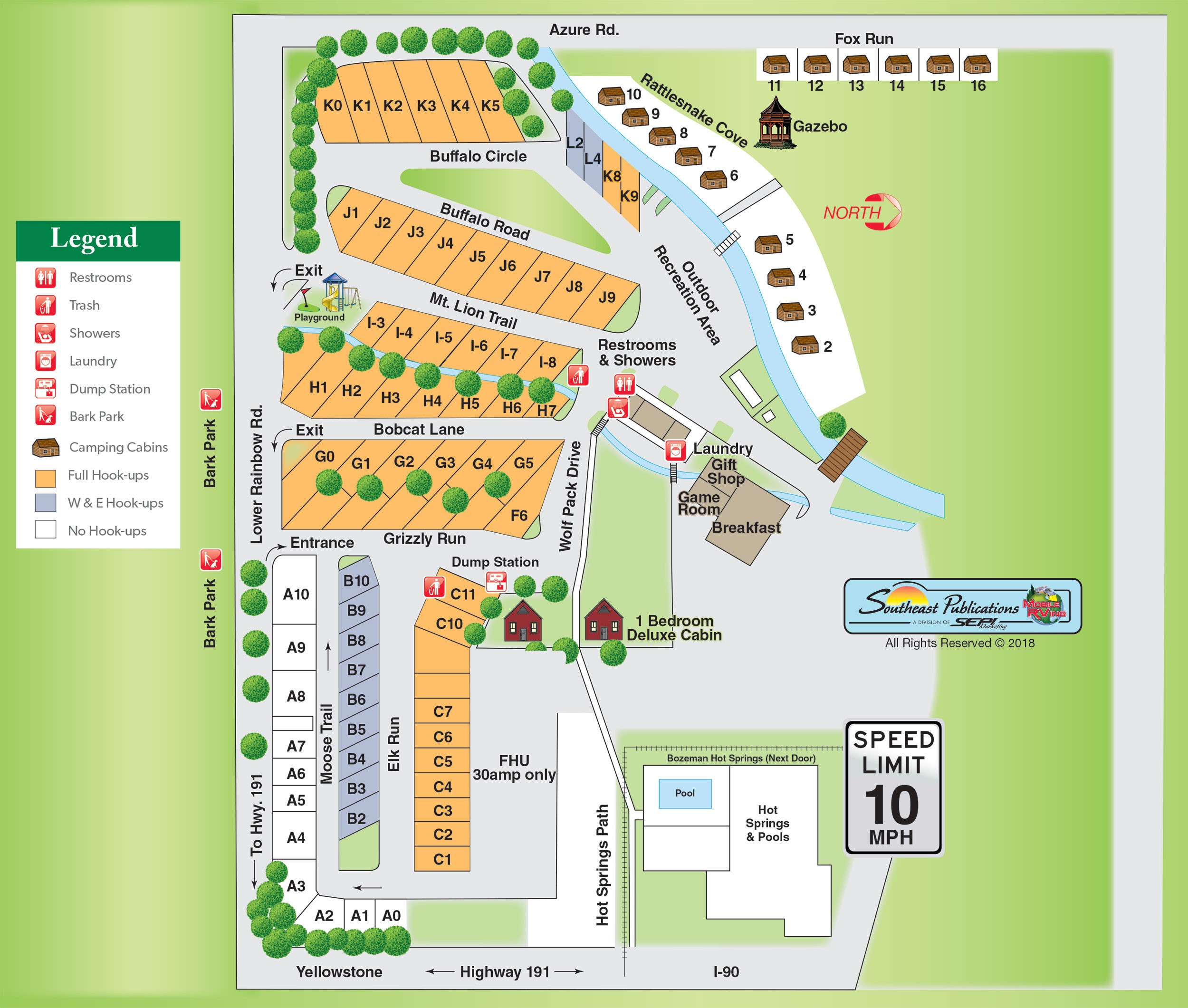 JPEG 2019 Map Only Bozeman Campground RV Park Revised  
